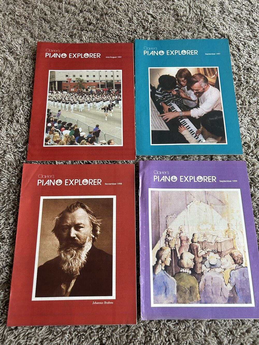LOT of 4 Clavier's Piano Explorer Magazines Booklets 1997 1998 1999 D26